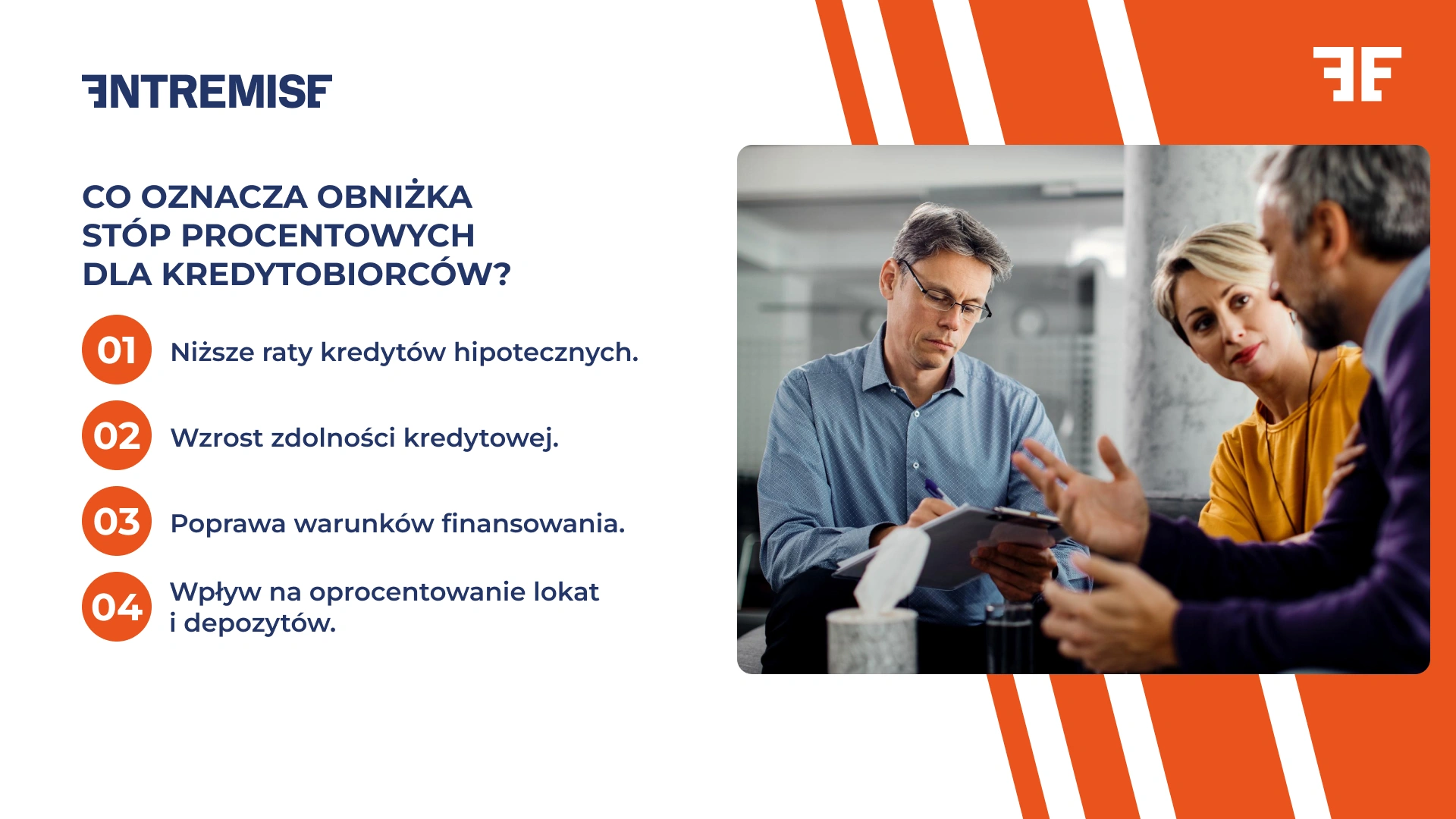 Co oznacza obniżka stóp procentowych dla kredytobiorców?