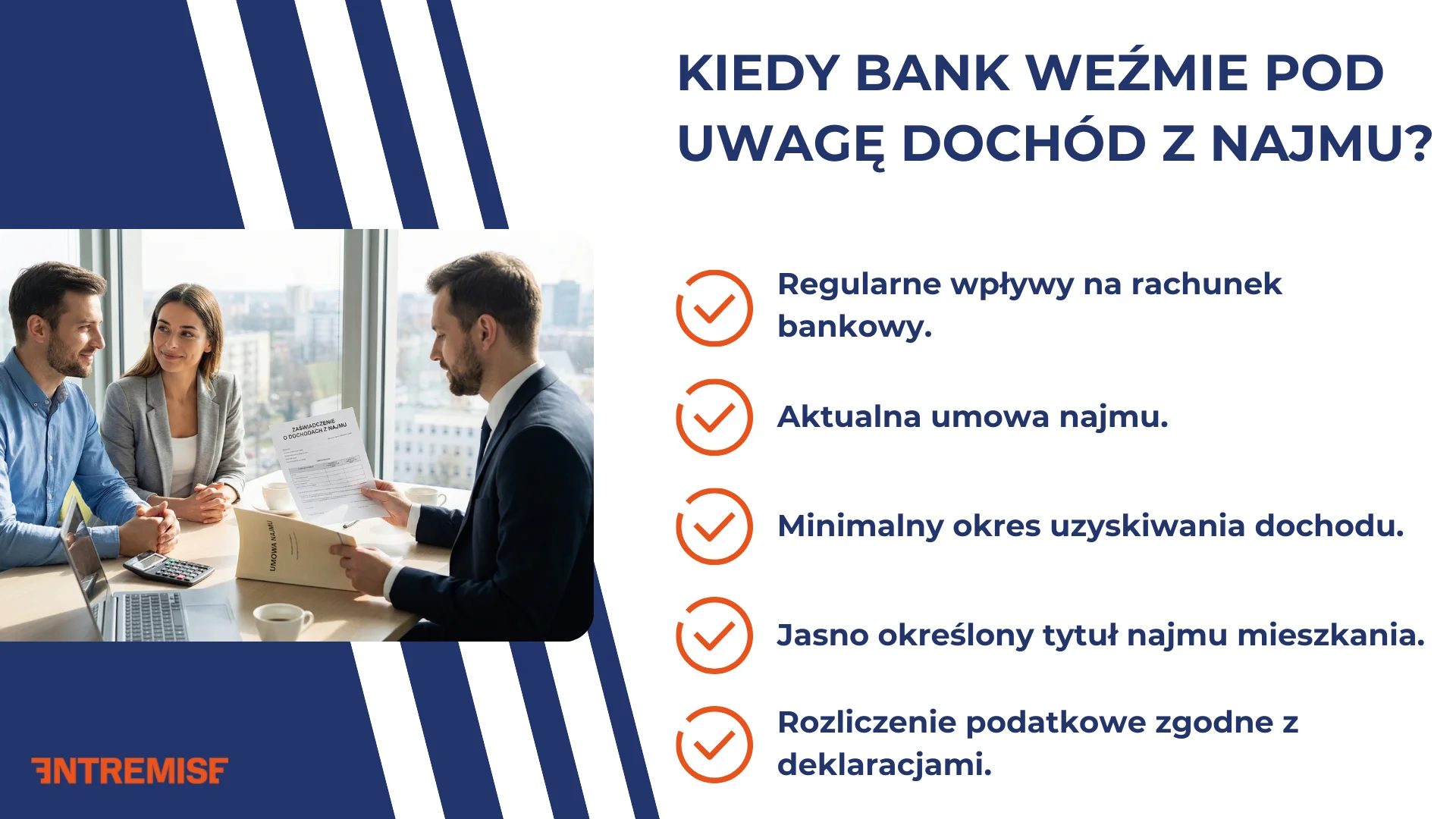 Kiedy bank weźmie pod uwagę dochód z najmu?