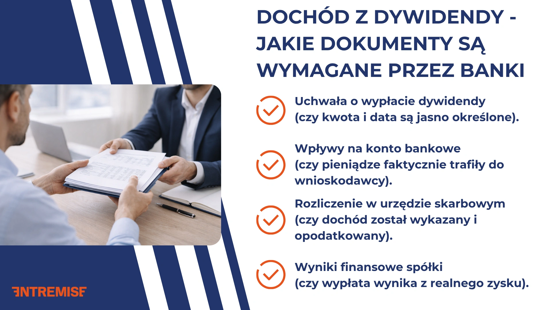 Dochód z dywidendy - jakie dokumenty są wymagane przez banki