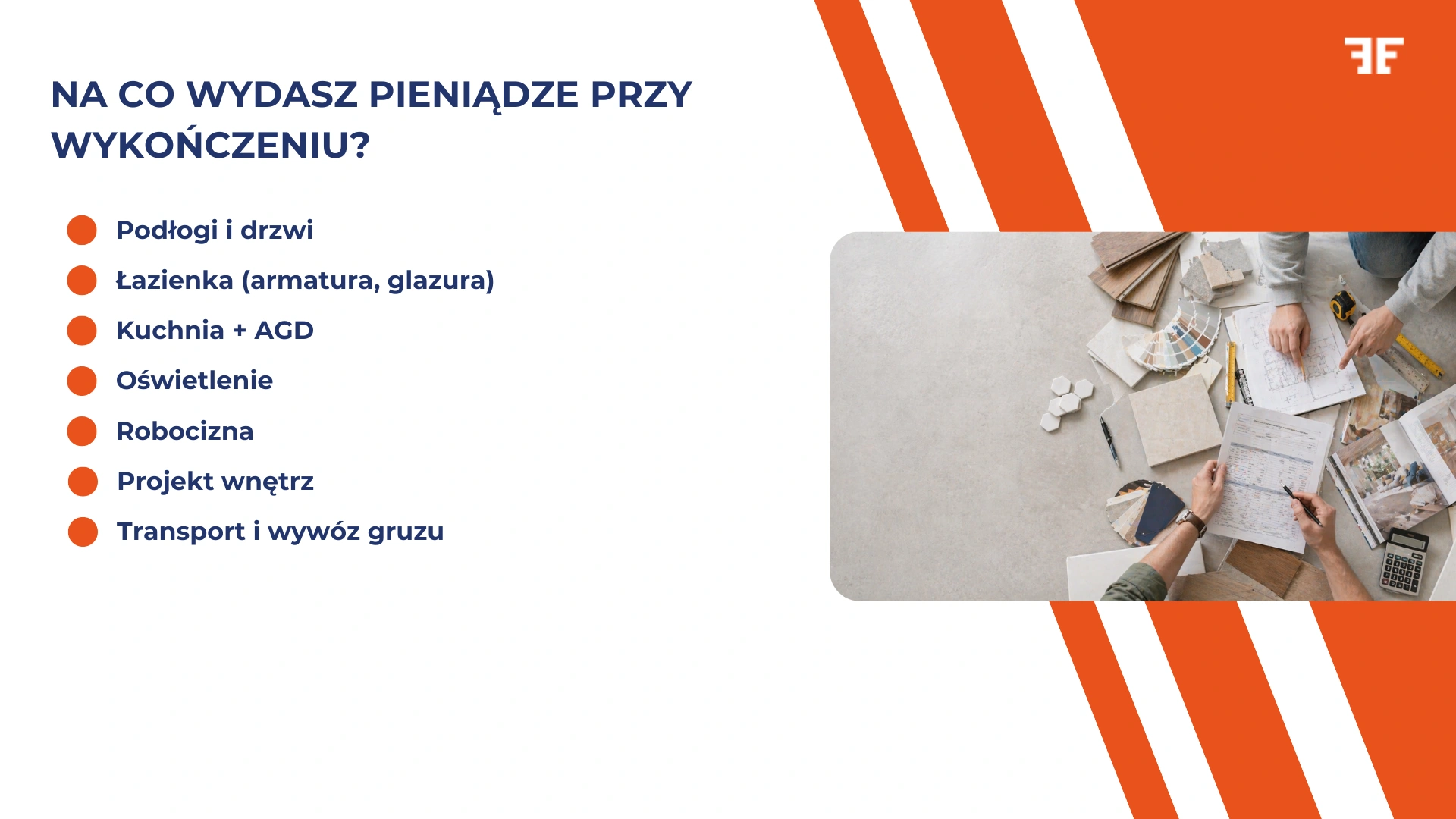 Na co wydasz pieniądze przy wykończeniu?