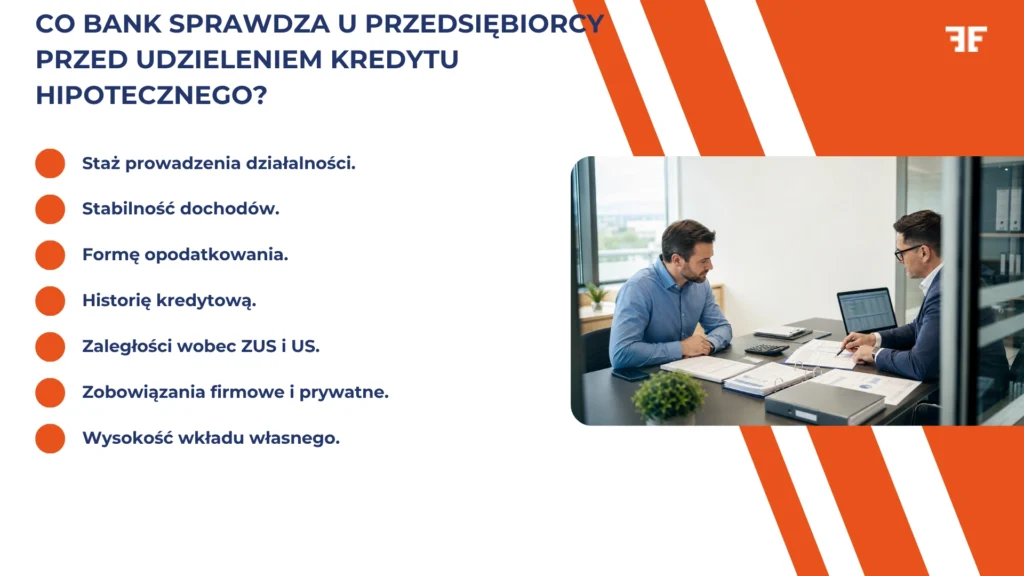 Co bank sprawdza u przedsiębiorcy przed udzieleniem kredytu hipotecznego?
